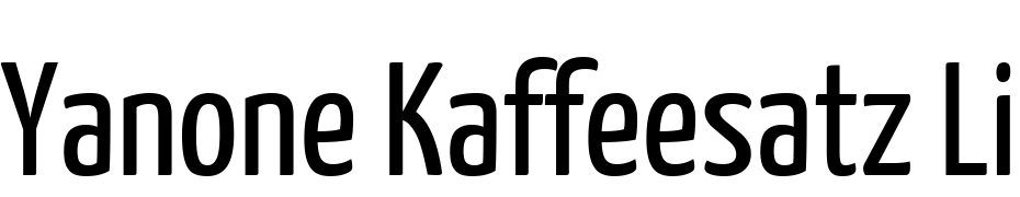 Yanone Kaffeesatz Light cкачати шрифт безкоштовно